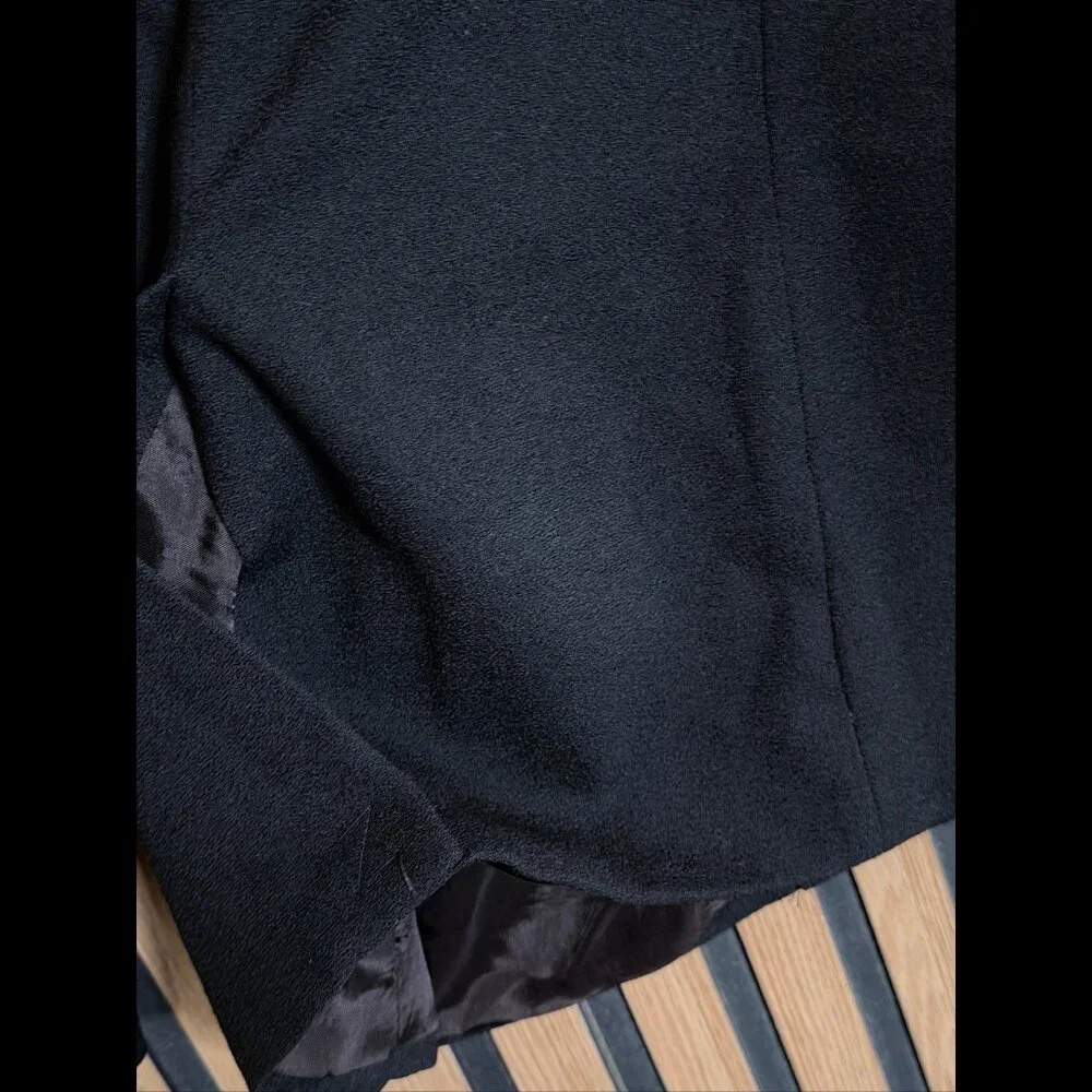 New Clifford & Willo Jacket 6 Petite Womens Black 100% Wool Double-Breasted CW - Picture 7 of 10